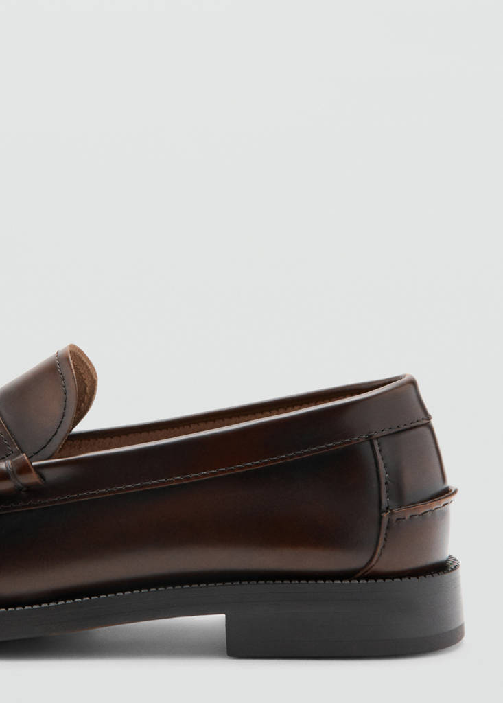 Leather penny loafers — Brown