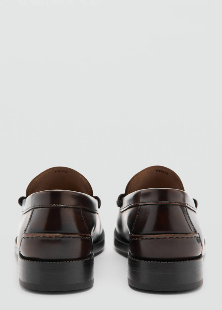 Leather penny loafers — Brown