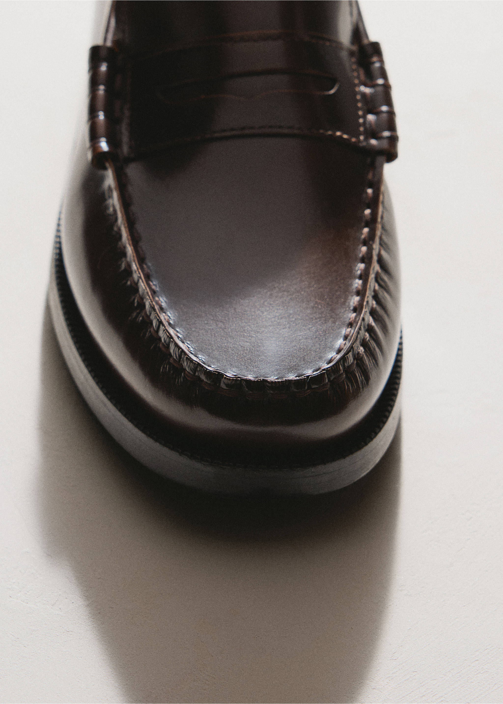 Skinnloafers med rem - Artikkeldetalj 5, Brun. Ref: 37021465-00.