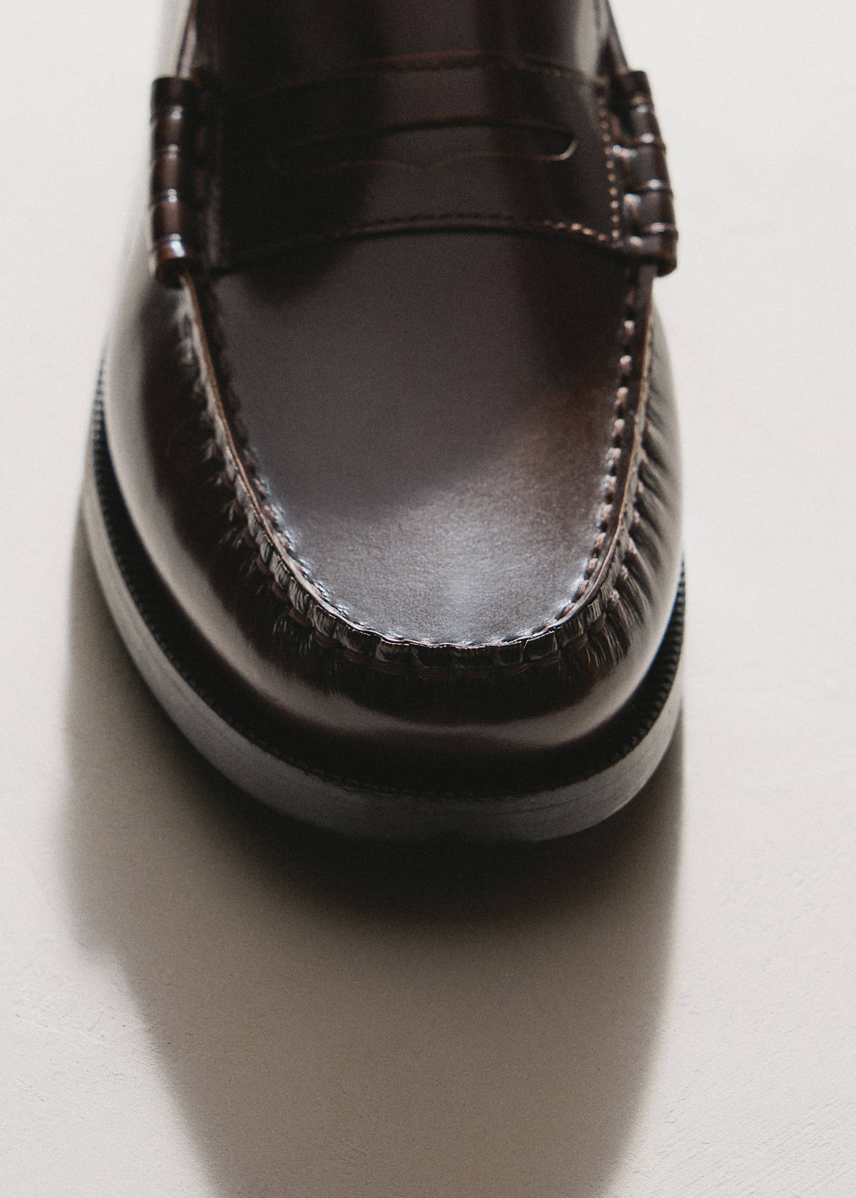 Leather penny loafers — Brown