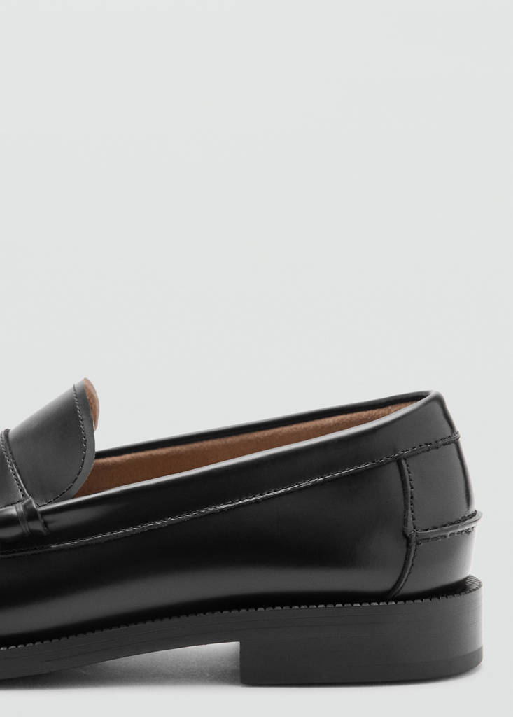 Leather penny loafers — Black