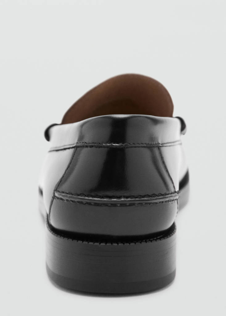 Leather penny loafers — Black