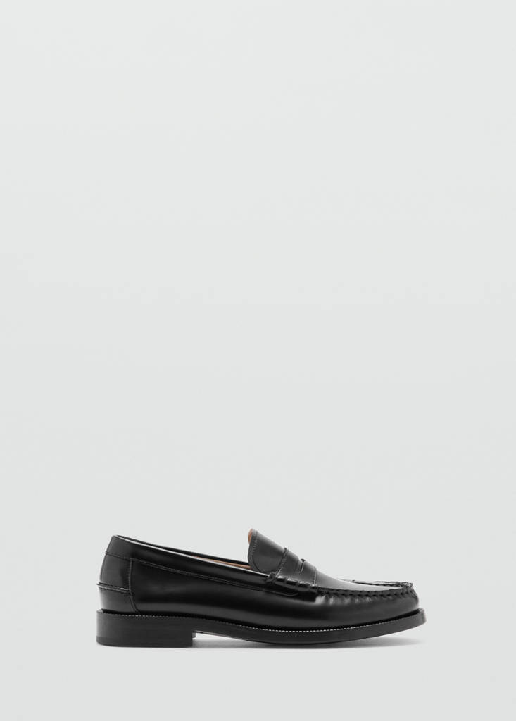Leather penny loafers — Black