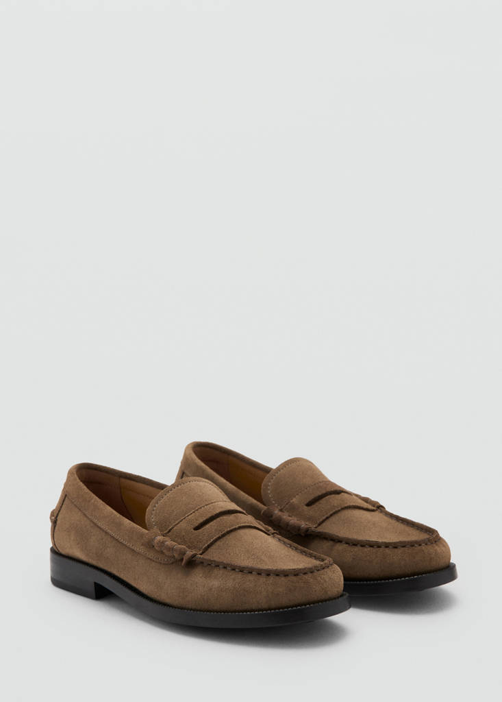 Split leather moccasin — Light/Pastel Brown
