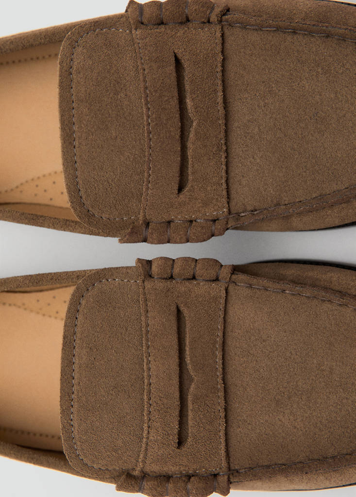 Split leather moccasin — Light/Pastel Brown