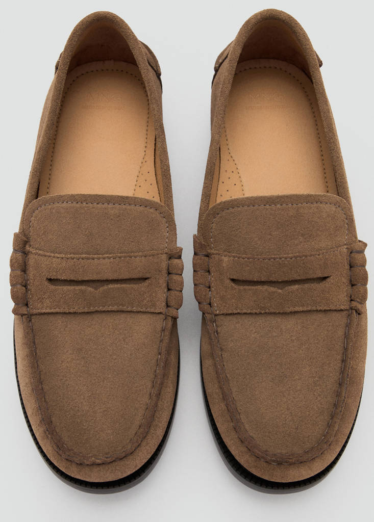 Split leather moccasin — Light/Pastel Brown
