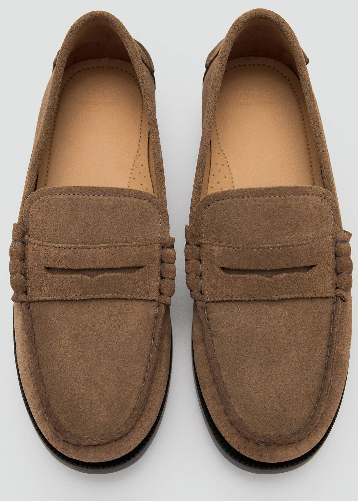 Split leather moccasin — Light/Pastel Brown