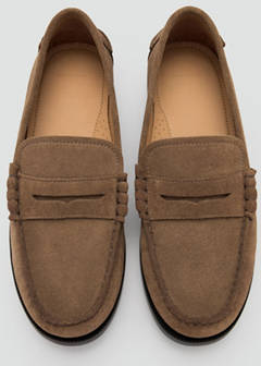 Split leather moccasin — Light/Pastel Brown 6