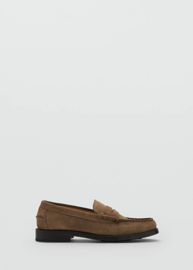 Split leather moccasin — Light/Pastel Brown