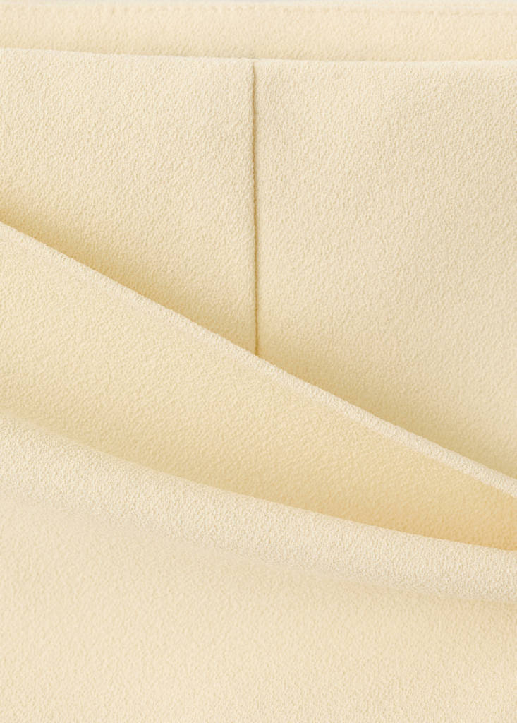 Straight shorts with tie detail — Pastel Yellow