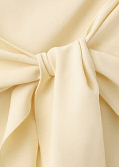 Straight shorts with tie detail — Pastel Yellow 6