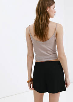 Straight shorts with tie detail — Black 3