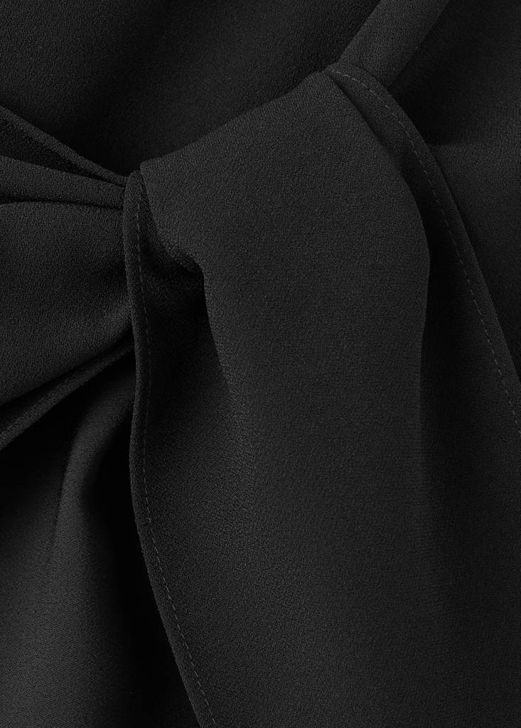 Straight shorts with tie detail — Black
