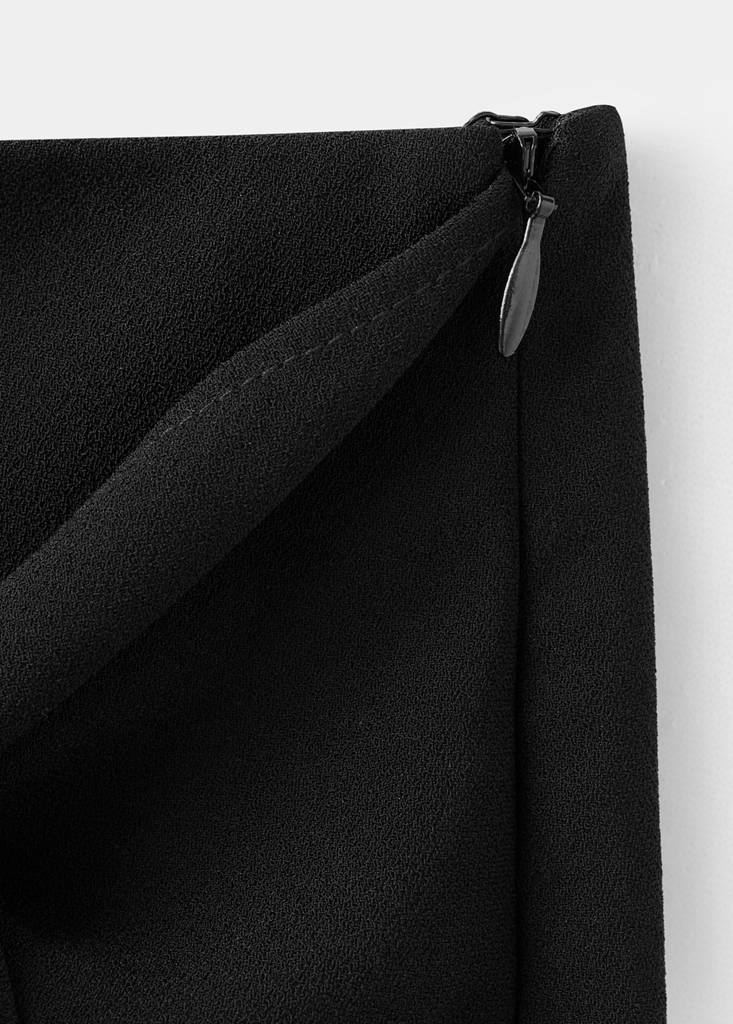 Straight shorts with tie detail — Black