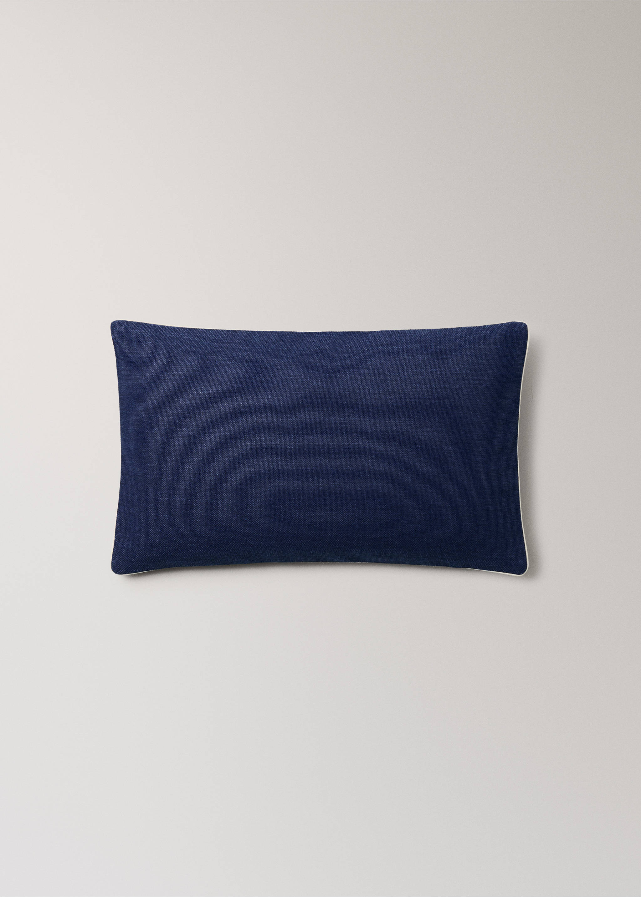 Cotton cushion cover 30x50cm - Article without model, Blue. Ref: 37021469-00.