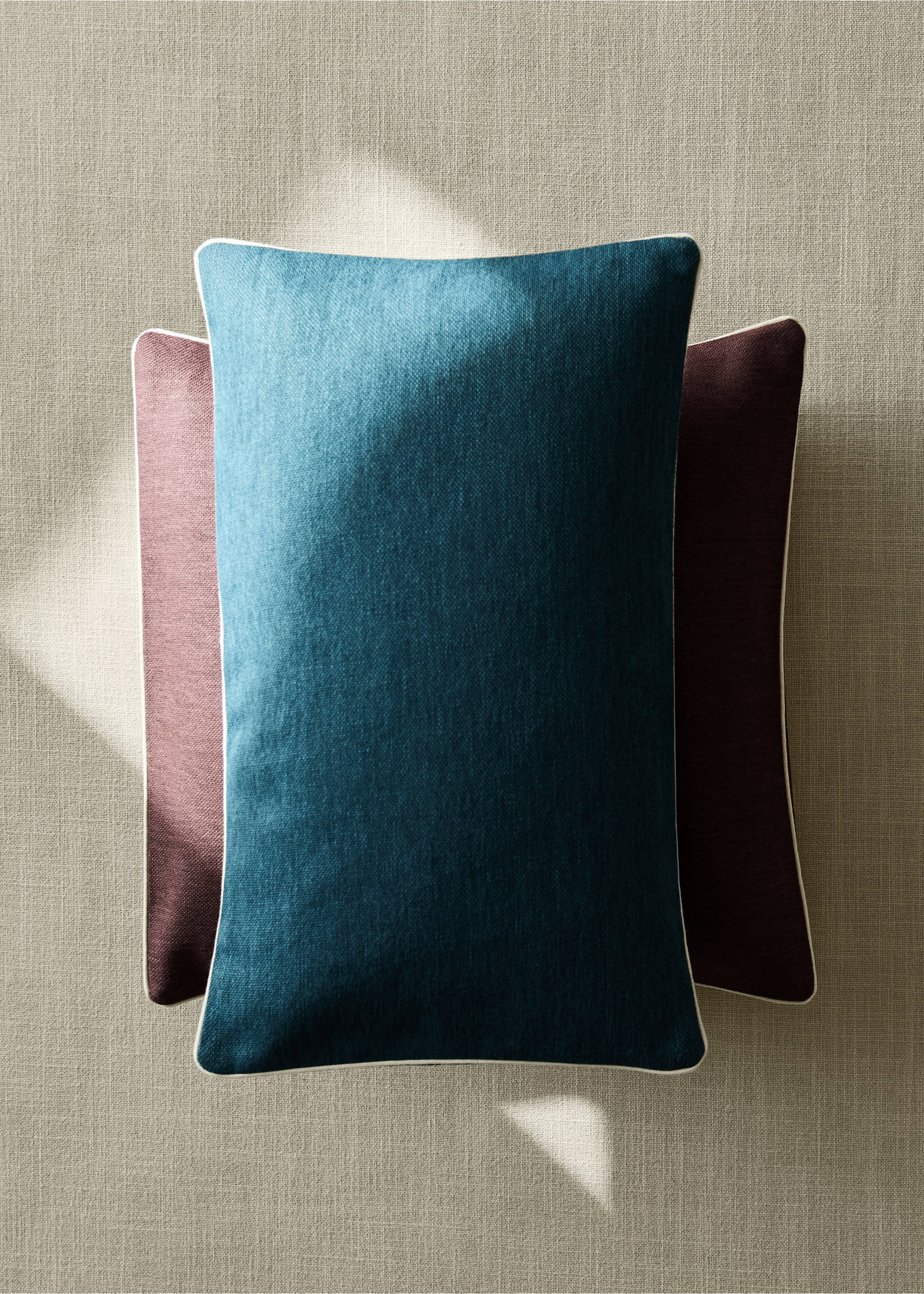 Cotton cushion cover 30x50 cm - General plane, Petrol Blue. Ref: 37021469-00.