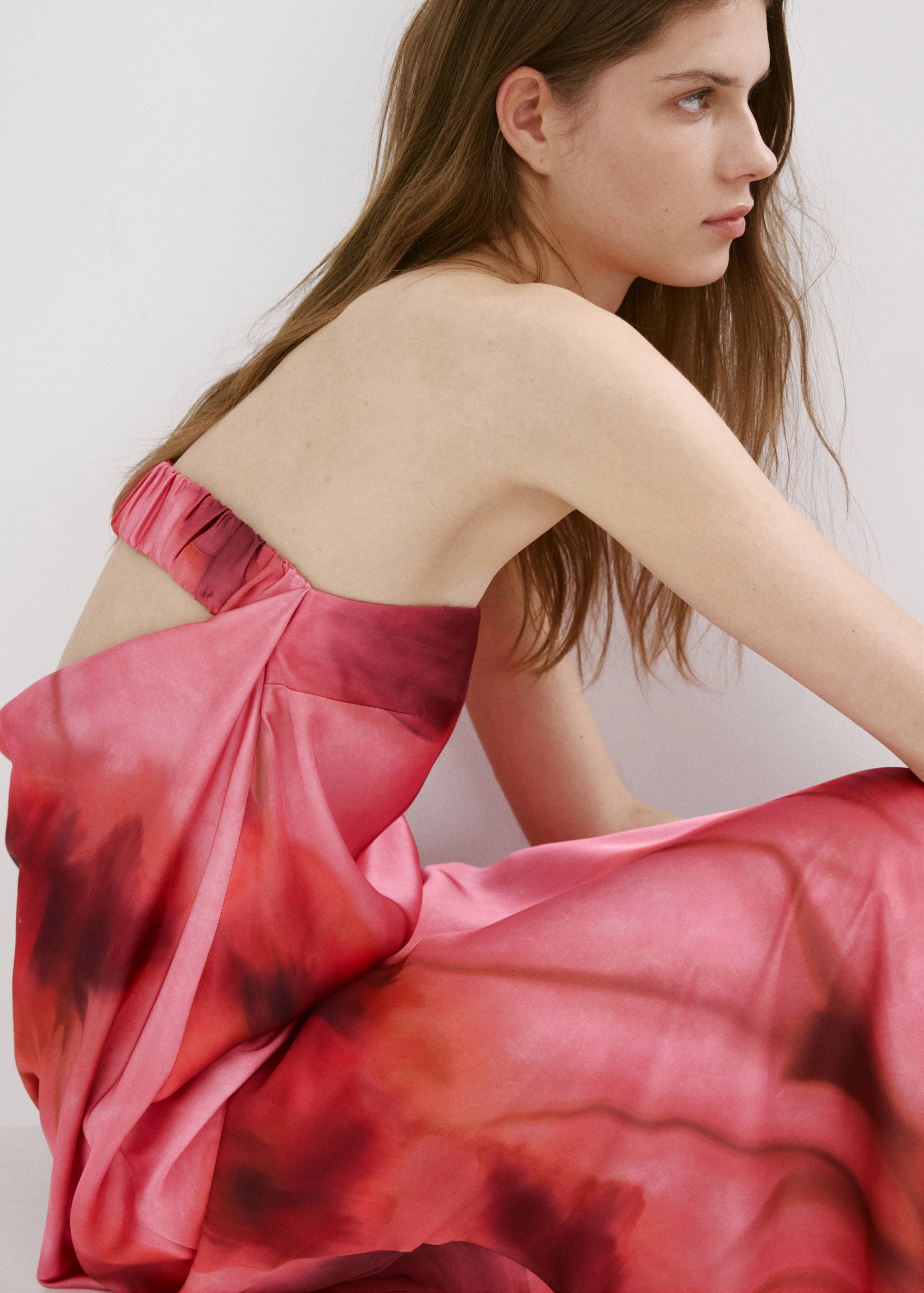 Strapless printed dress - Details of the article 3