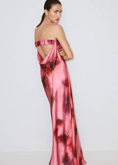 Strapless floral dress — Pastel Pink 13