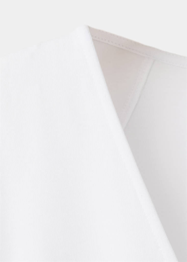 V-neck cotton T-shirt — White