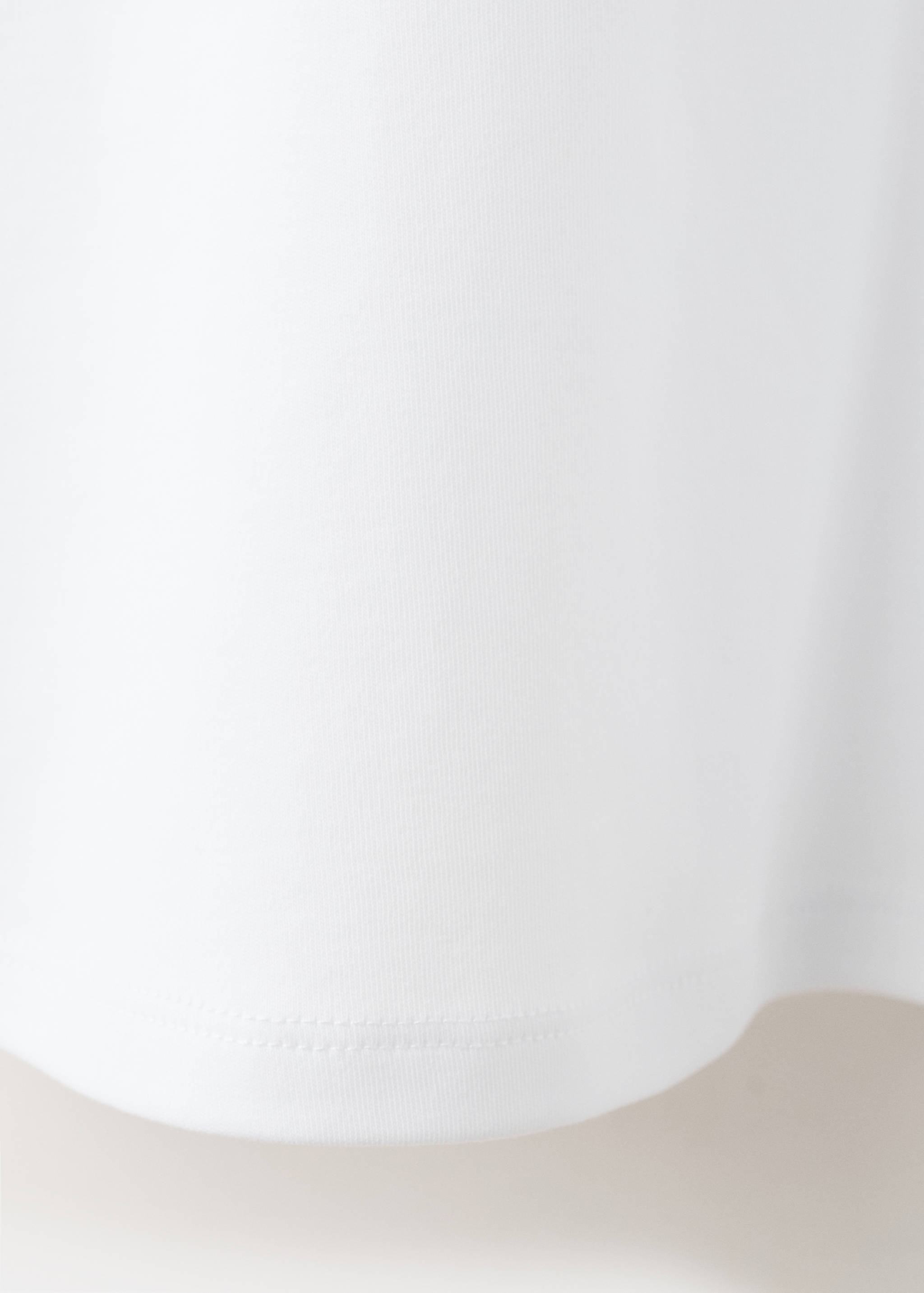 V-neck cotton T-shirt - Details of the article 0