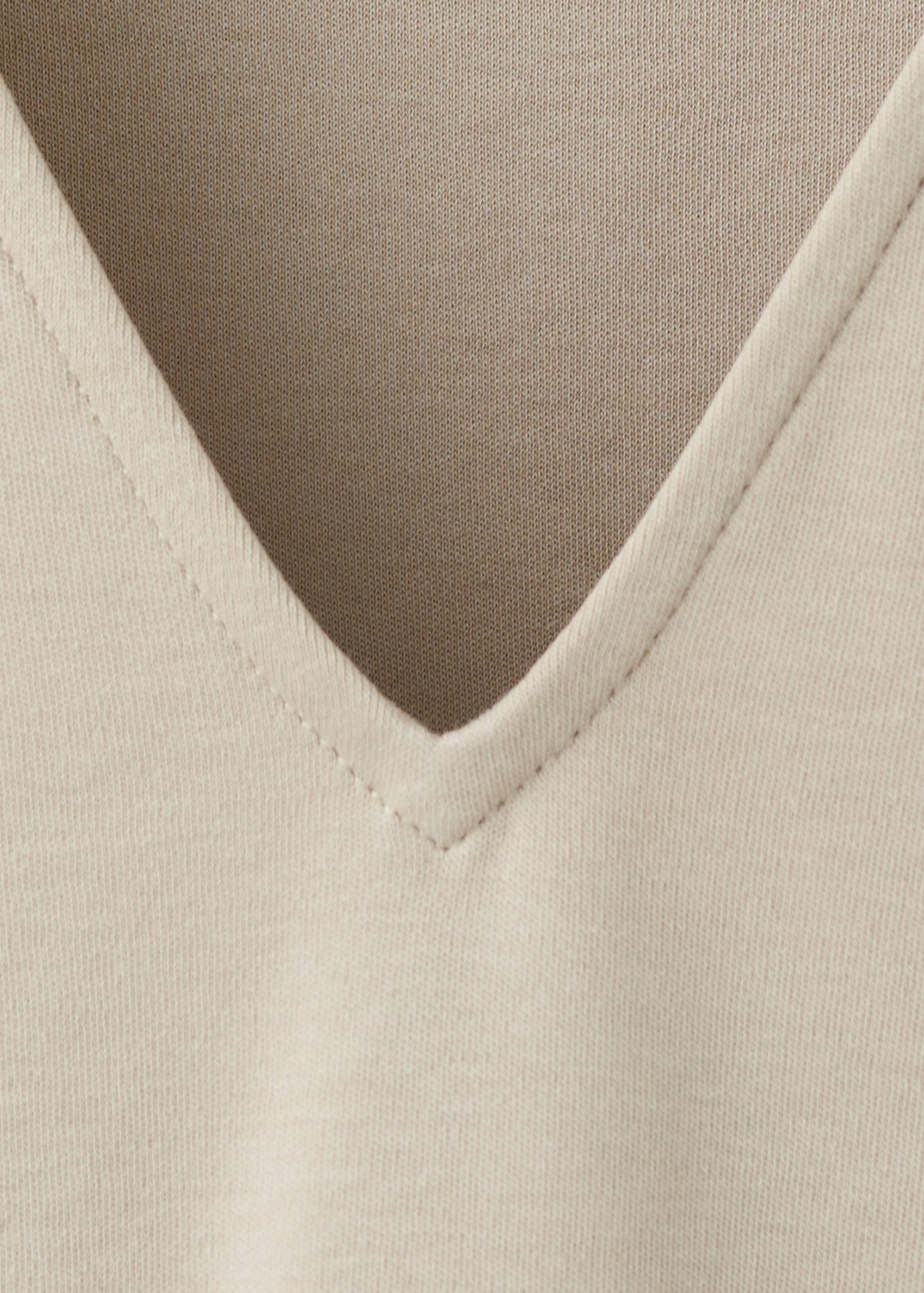 V-neck cotton T-shirt — Light/Pastel Grey