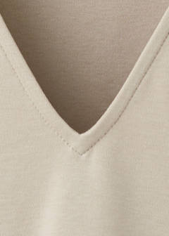 V-neck cotton T-shirt — Light/Pastel Grey 9