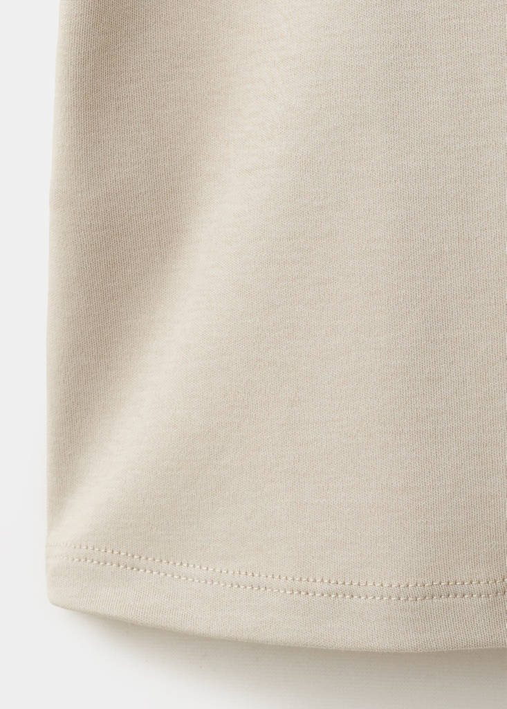 V-neck cotton T-shirt — Light/Pastel Grey