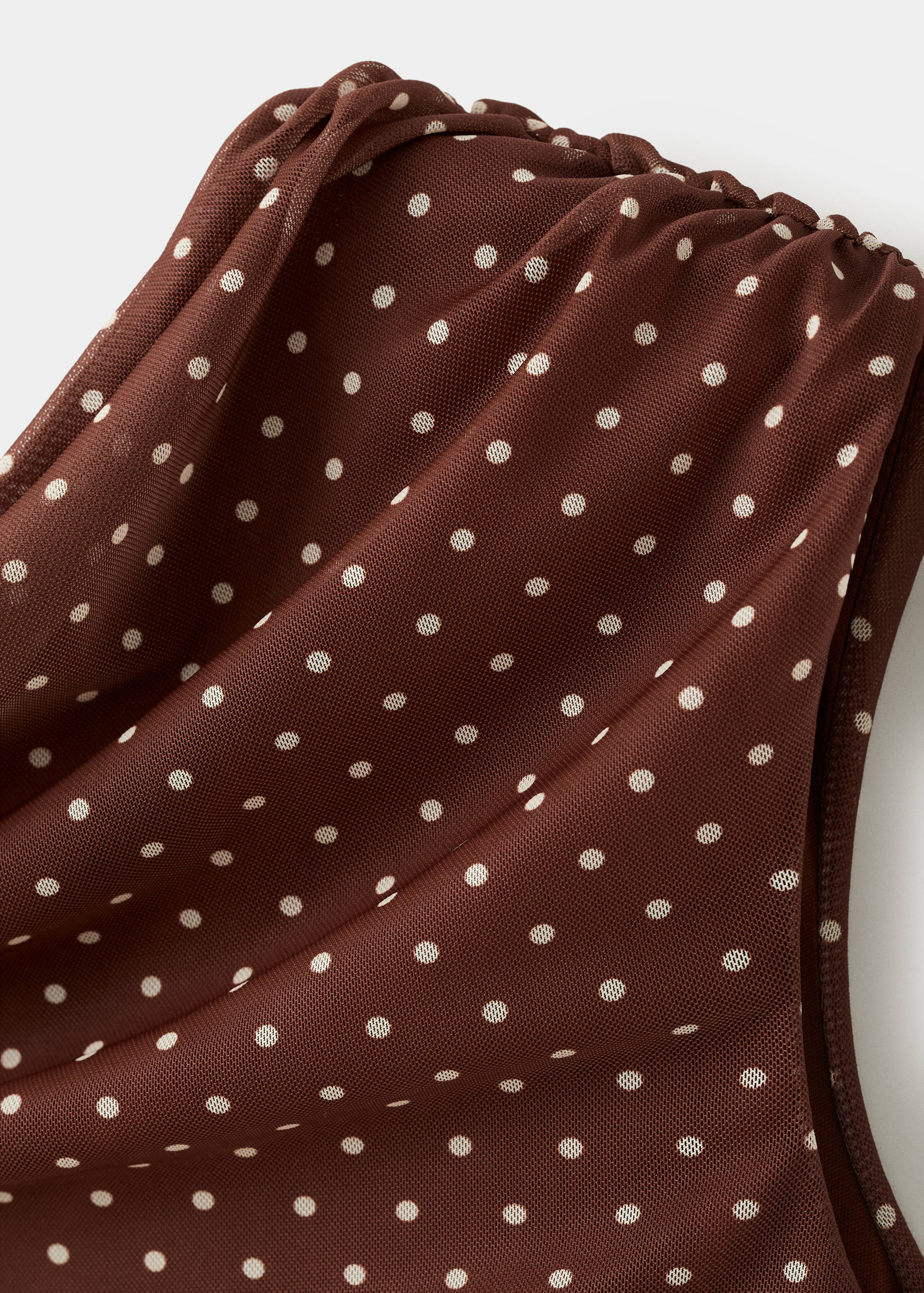 Fitted polka dot midi dress - Details of the article 8