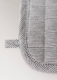 Striped printed cotton oven mitt — Grey 2