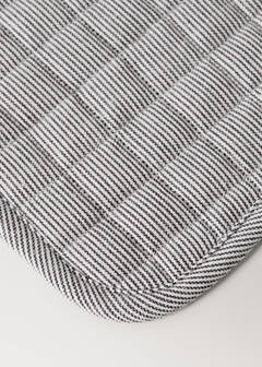 Striped printed cotton oven mitt — Grey 3