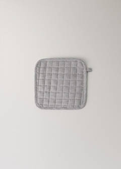 Striped printed cotton oven mitt — Grey 4