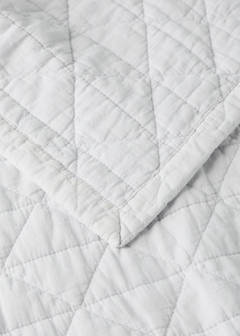 Tagesdecke aus 100 % Baumwolle mit Rautenmuster für 90-cm-Bett — Grau 1
