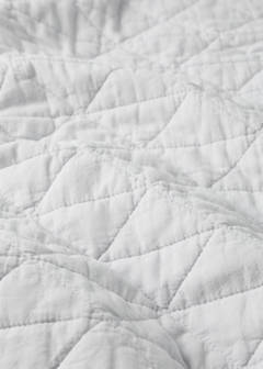 Tagesdecke aus 100 % Baumwolle mit Rautenmuster für 90-cm-Bett — Grau 2