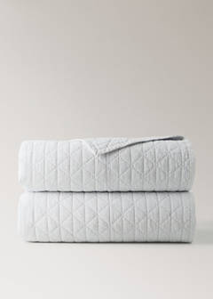 Tagesdecke aus 100 % Baumwolle mit Rautenmuster für 90-cm-Bett — Grau 3