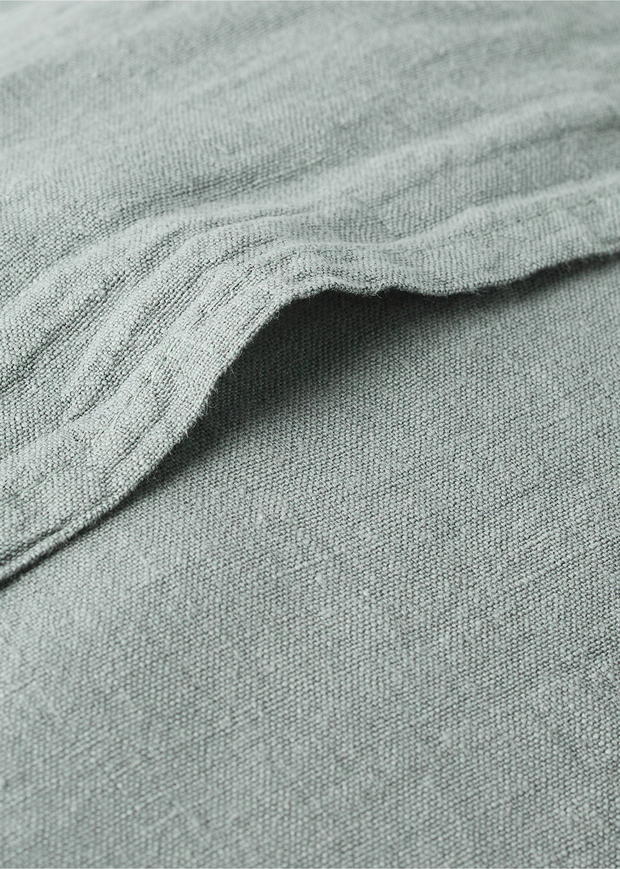 Housse de coussin enfant 100 % lin garment-dyed 30x40 cm - Détail de l'article 2, Vert forêt. Ref: 37021495-00.