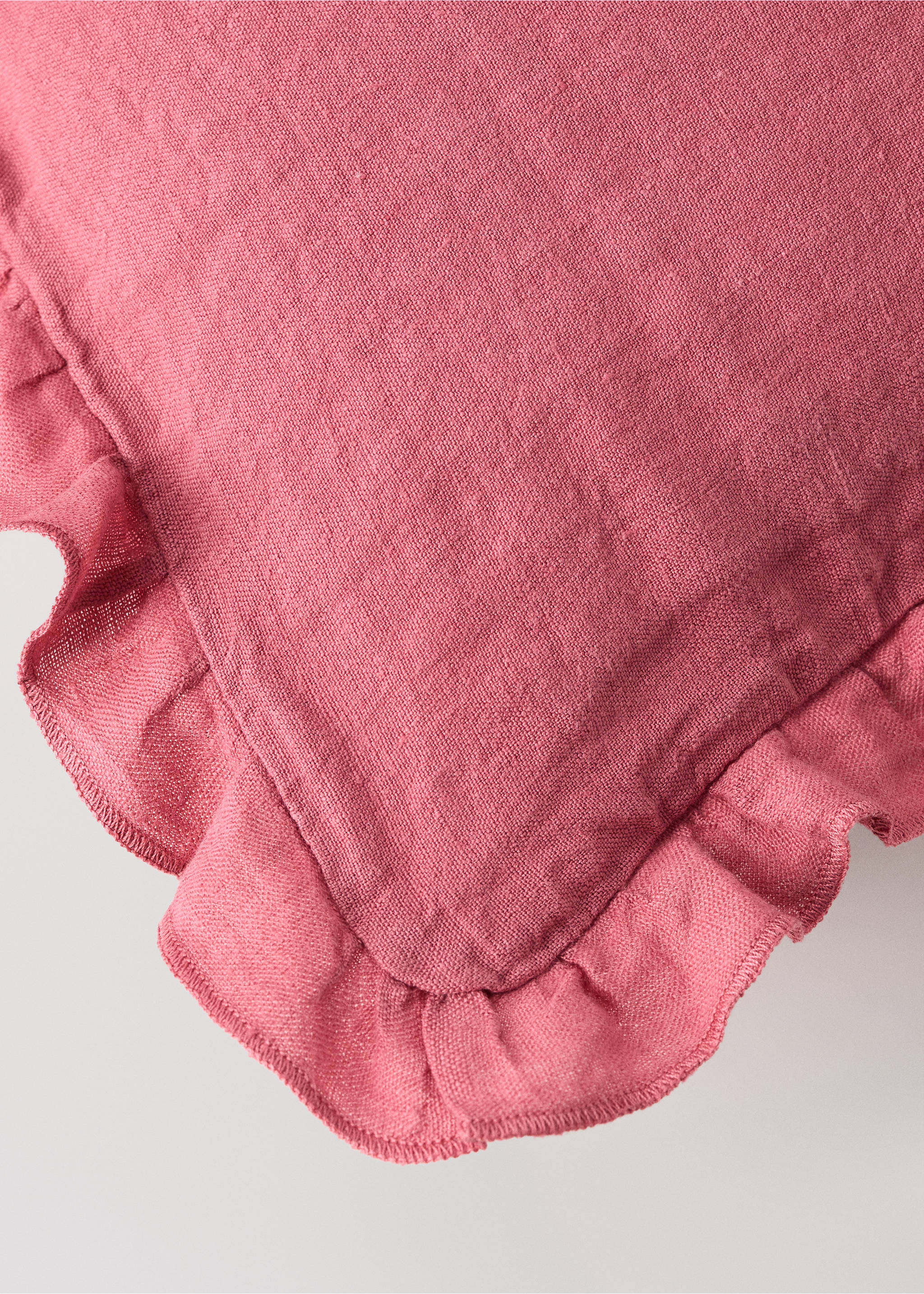 Housse de coussin enfant 100 % lin garment-dyed 30x40 cm - Détail de l'article 1, Rouge-orangé. Ref: 37021495-00.