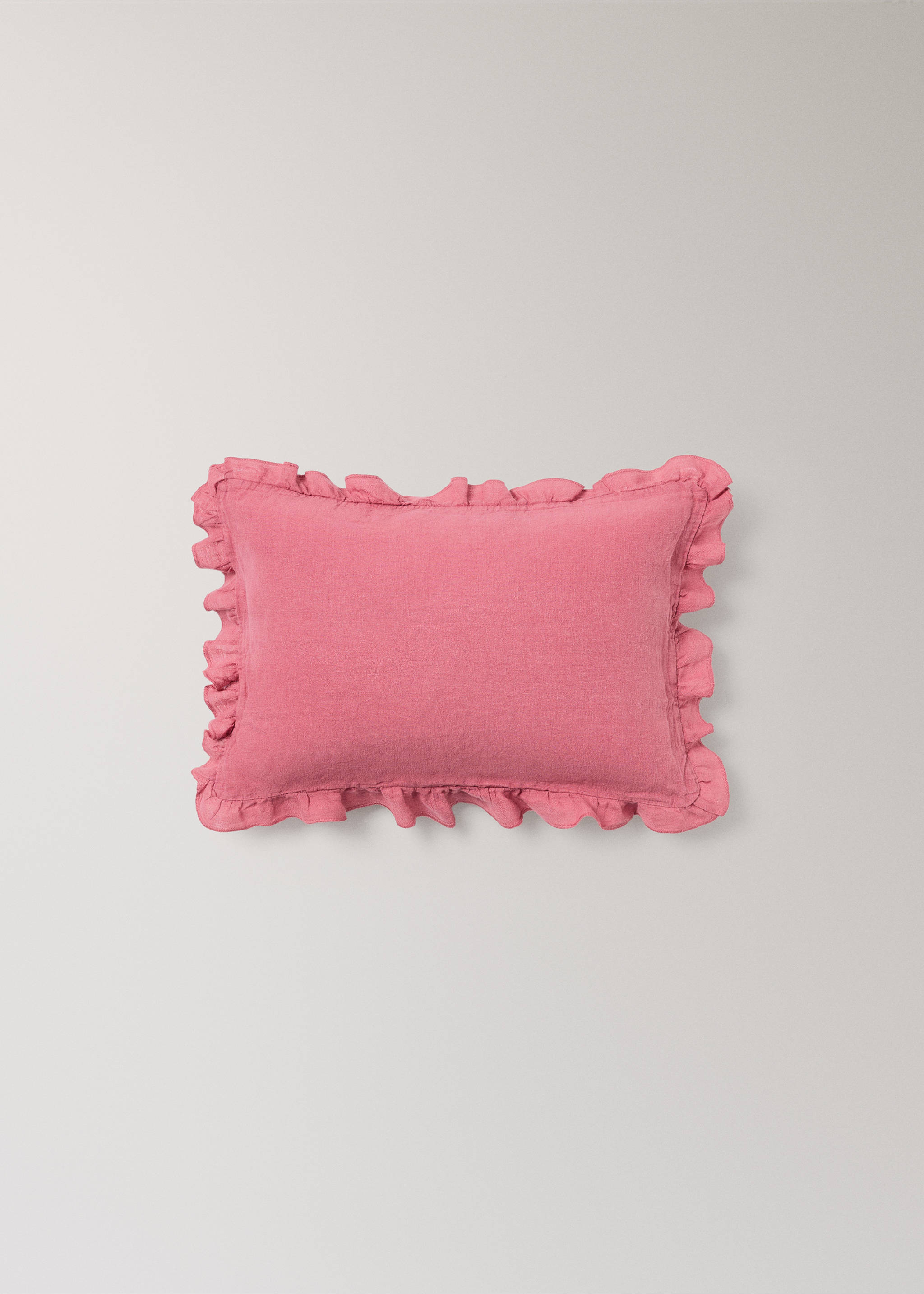 Housse de coussin enfant 100 % lin garment-dyed 30x40 cm - Article sans modèle, Rouge-orangé. Ref: 37021495-00.