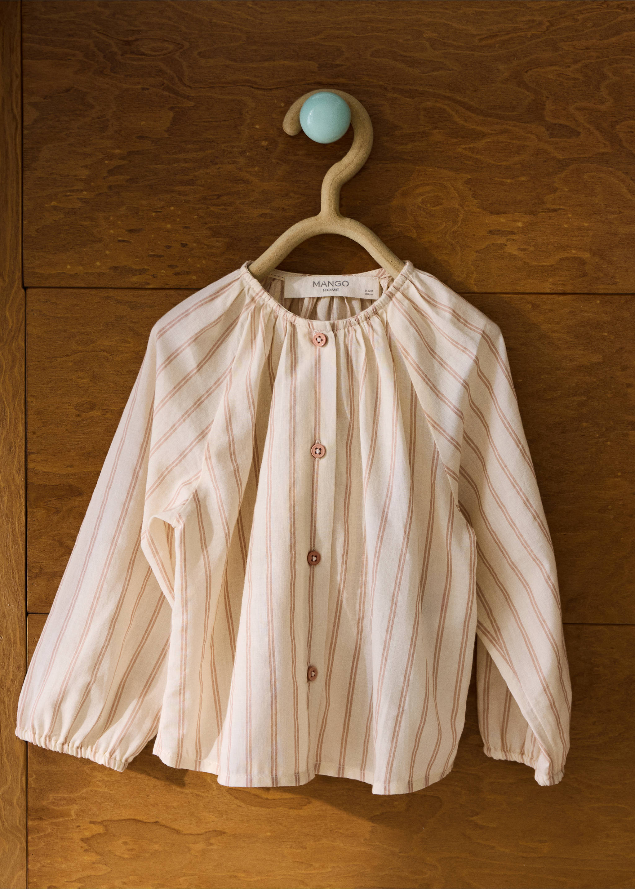 Striped pyjama T-shirt - General plane, Nude. Ref: 37021500-00.