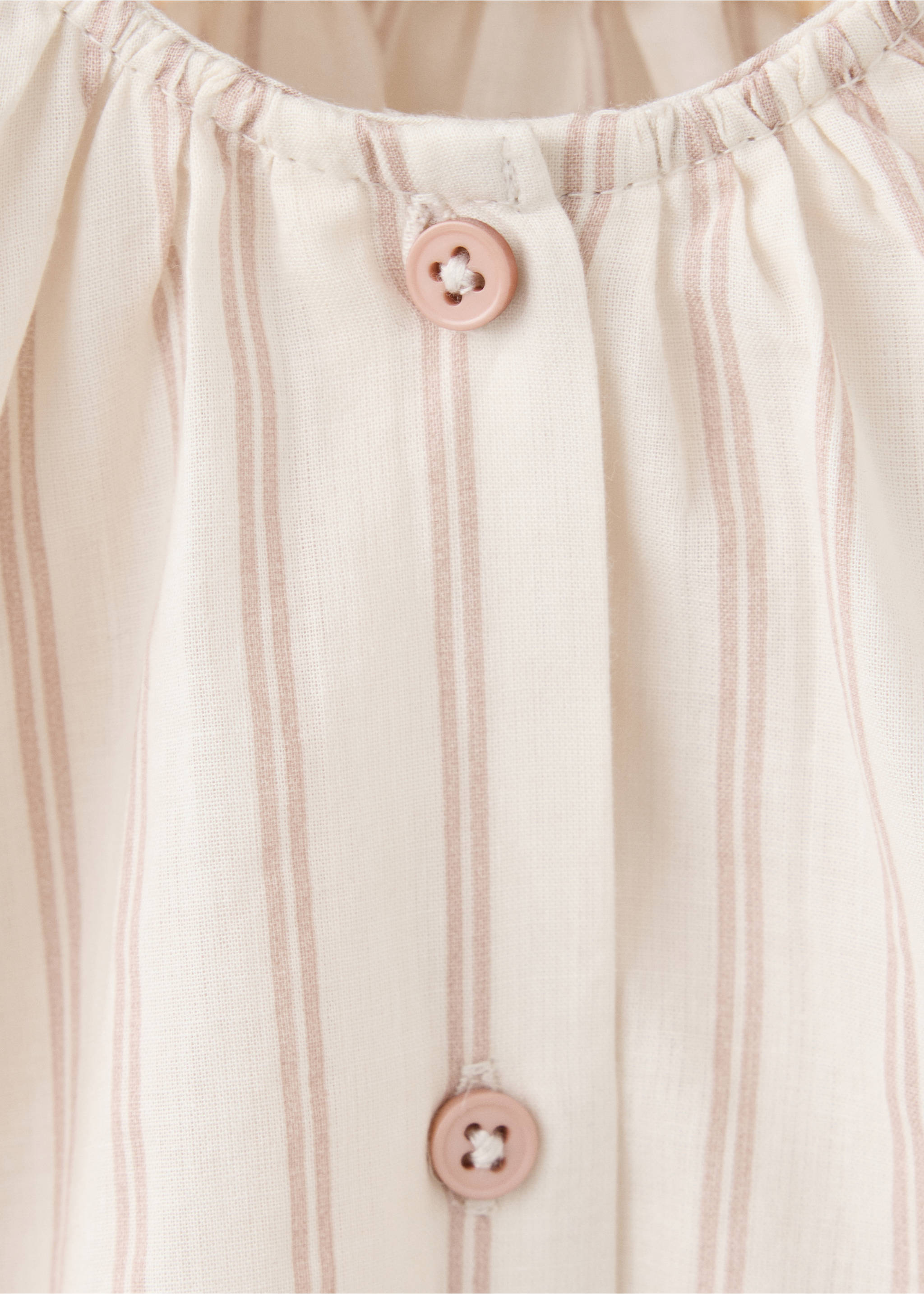 Striped pyjama T-shirt - Details of the article 2, Nude. Ref: 37021500-00.