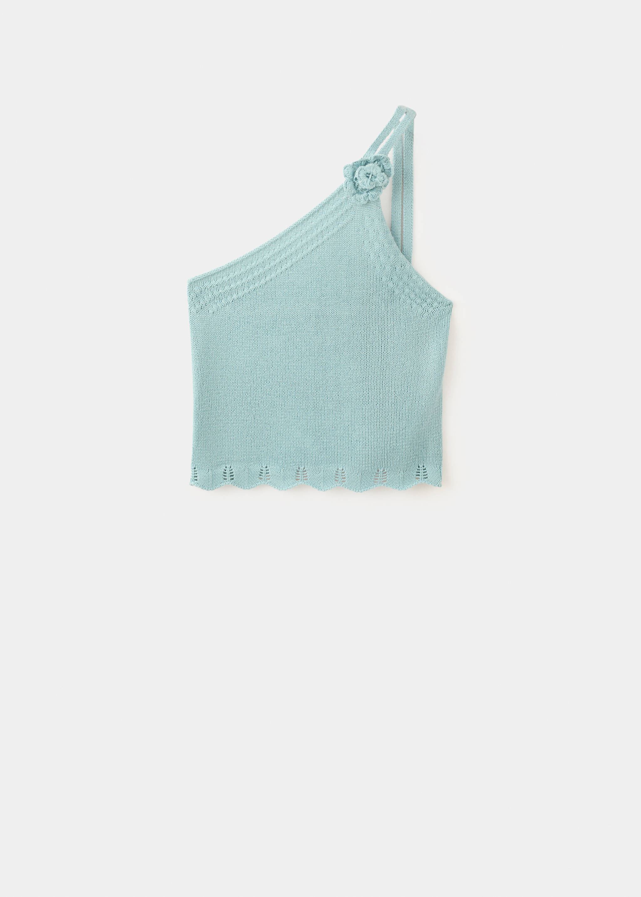 Asymmetric openwork knit top - Article without model