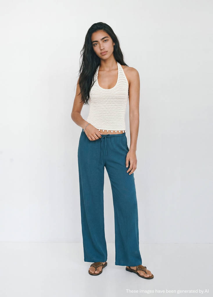 Beaded detail halter top