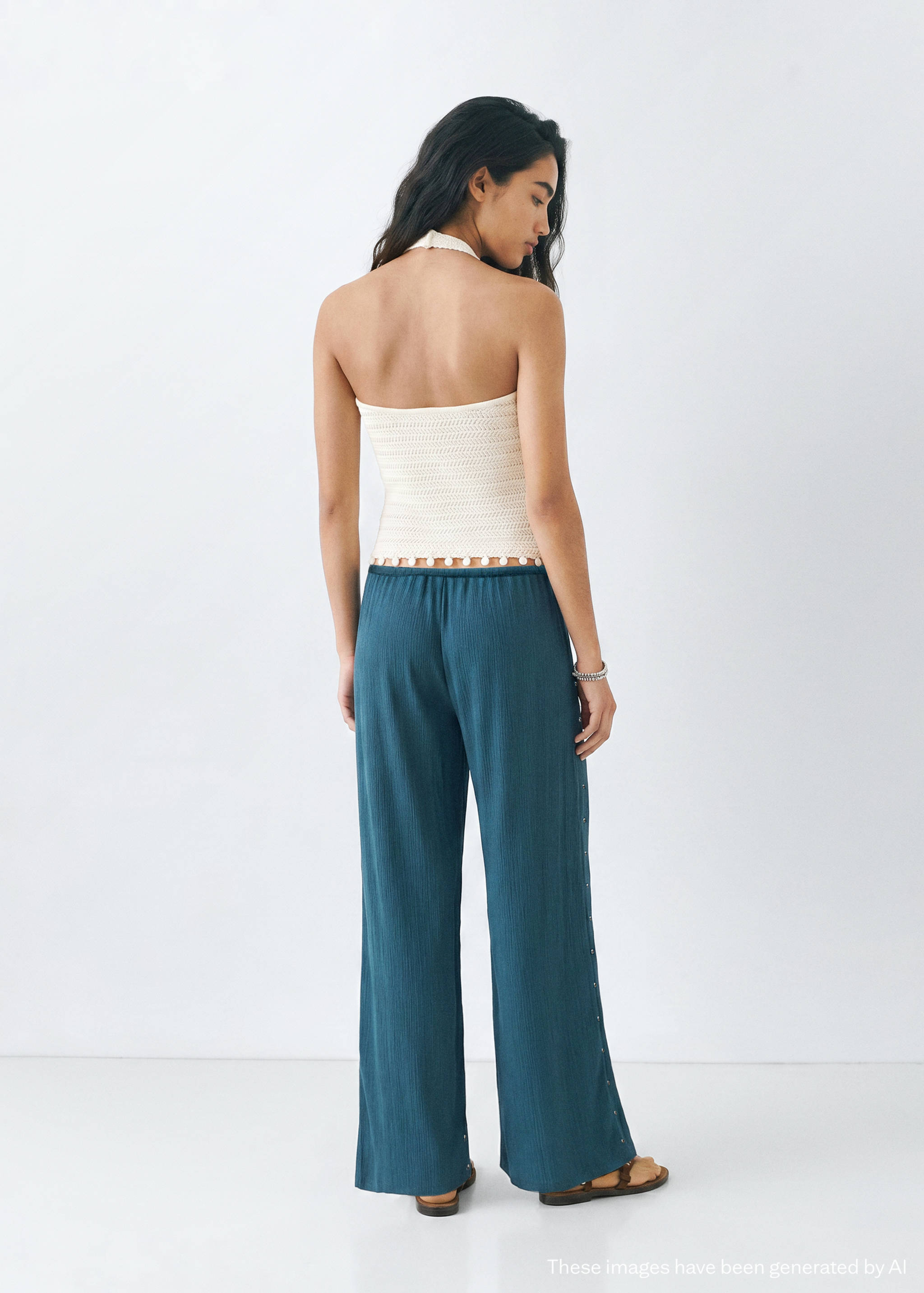 Halter top with bead detail - Reverse of the article