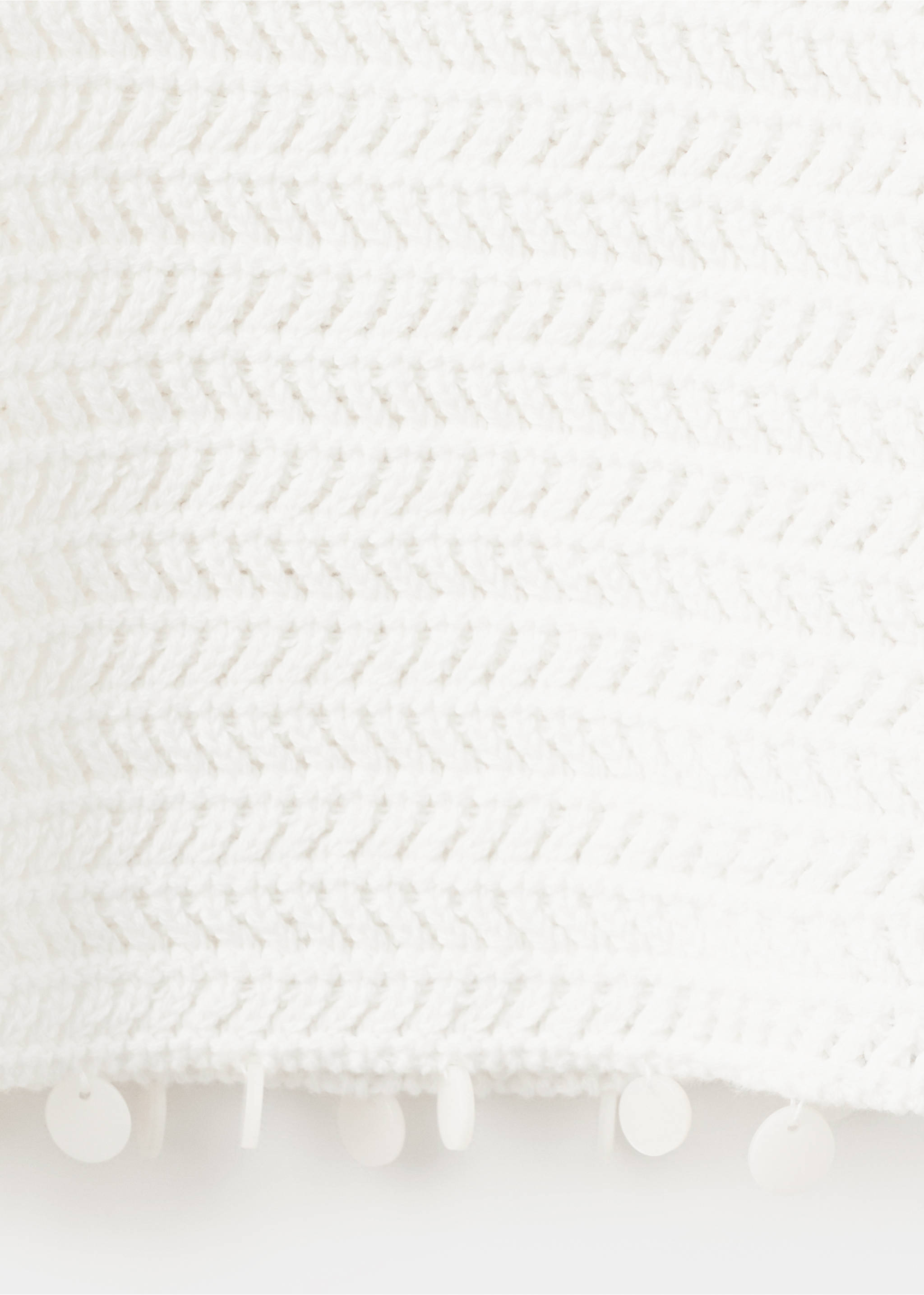 Beaded detail halter top - Details of the article 0, White. Ref: 37021511-00.