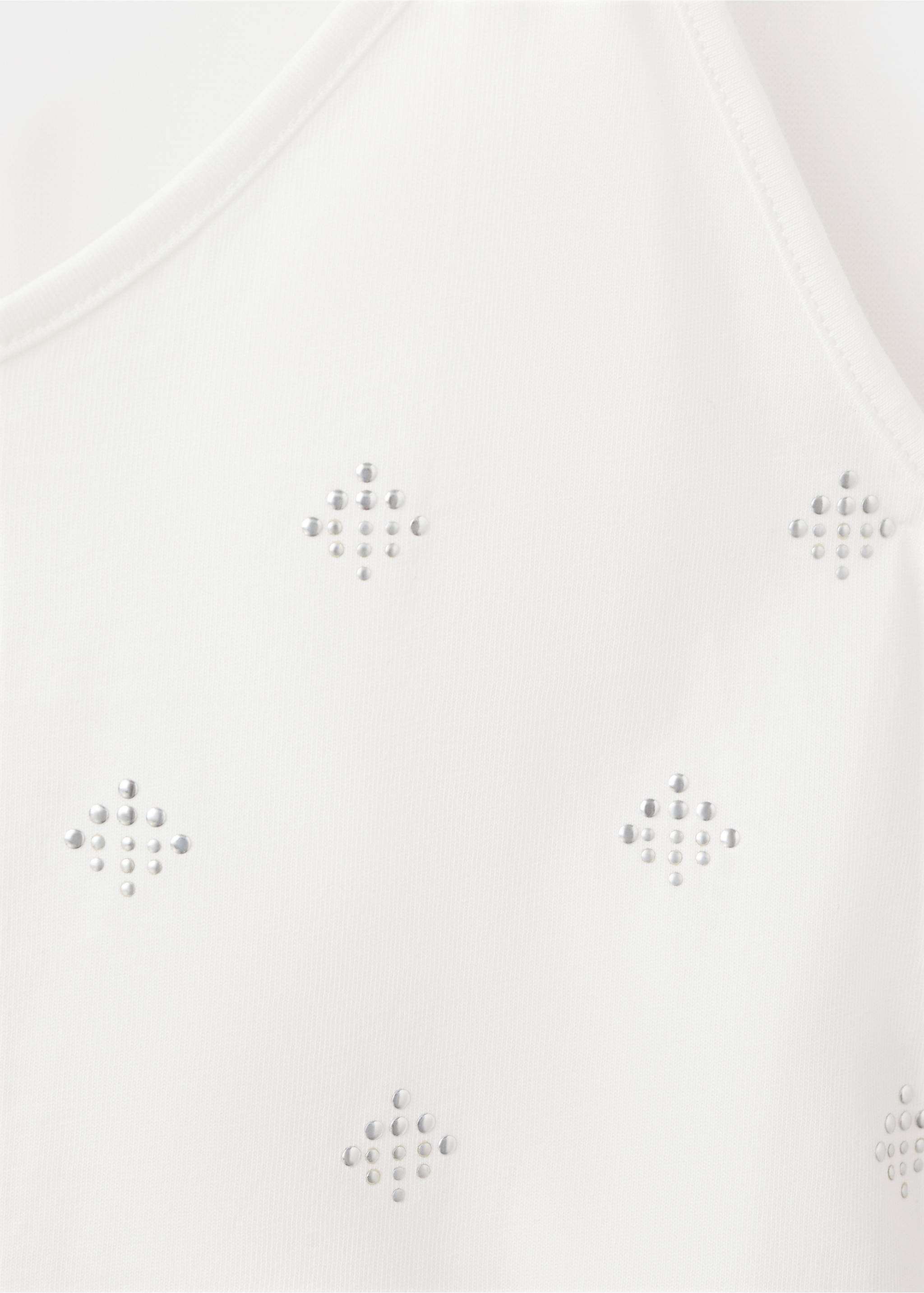 Top en coton à clous - Détail de l'article 0, Blanc cassé. Ref: 37021515-00.