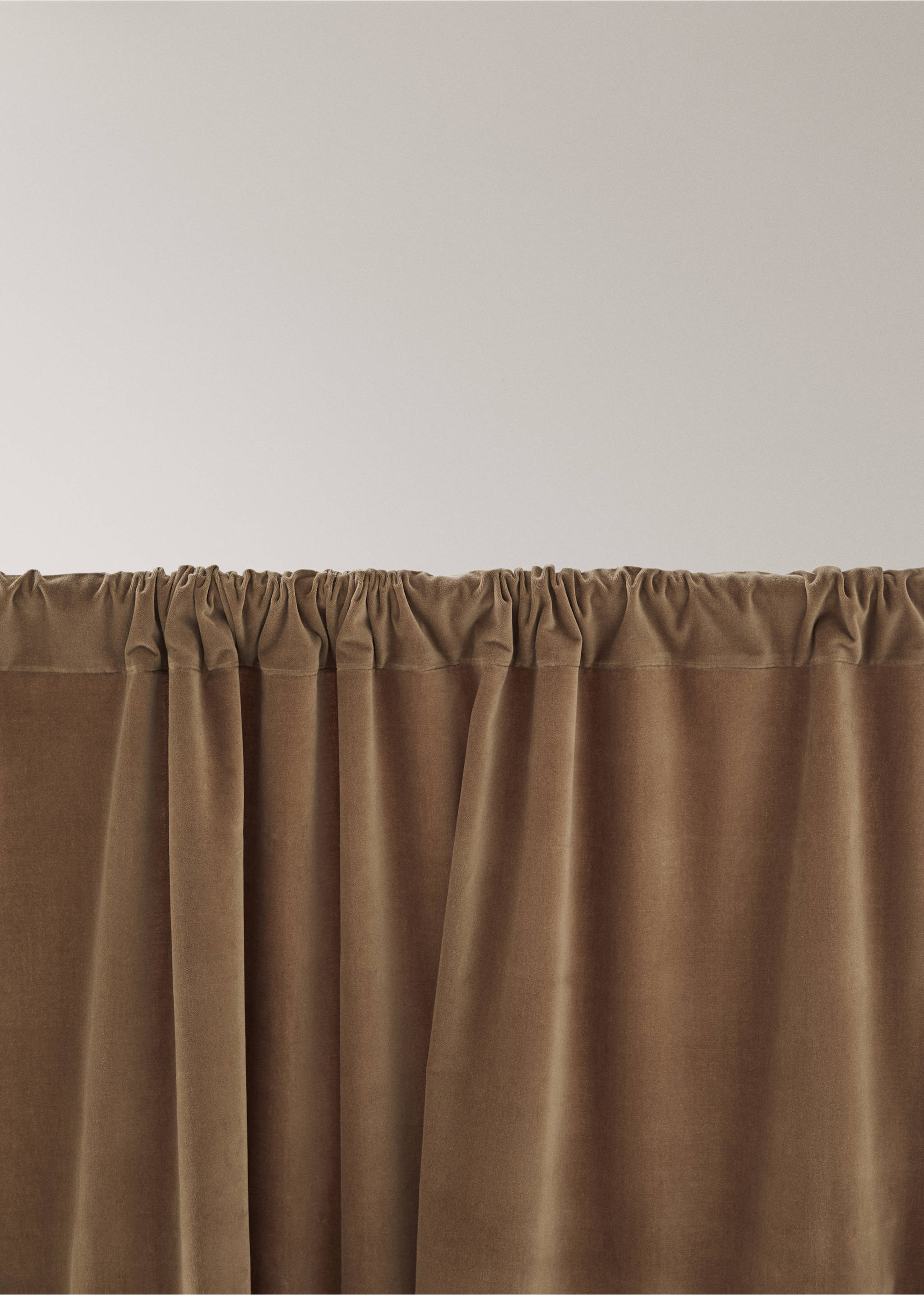 100% cotton curtain, high opacity - Details of the article 2, Sand. Ref: 37021516-00.