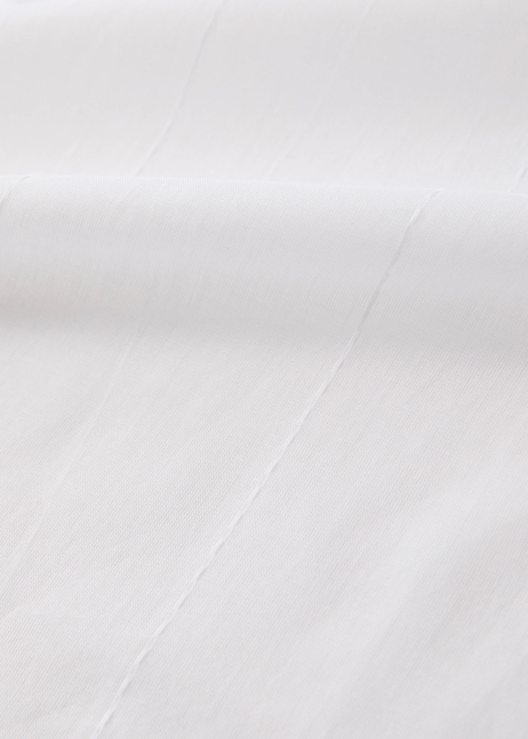Cotton voile curtain with striped texture and low transparency - Details of the article 1