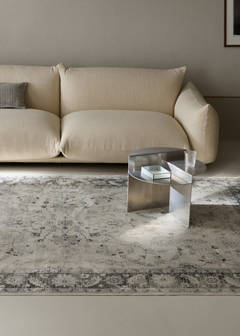 Extra-large distressed-effect rug — Grey 1