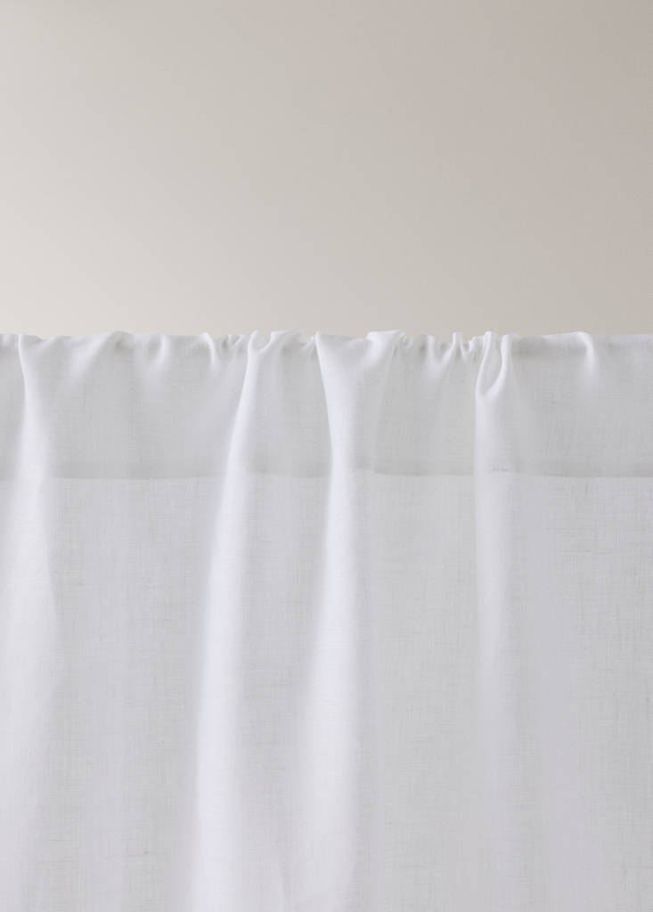 Two-tone curtain 100% linen with medium opacity — Ecru