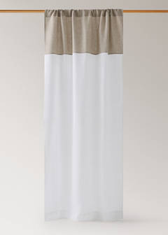 Two-tone curtain 100% linen with medium opacity — Ecru 5