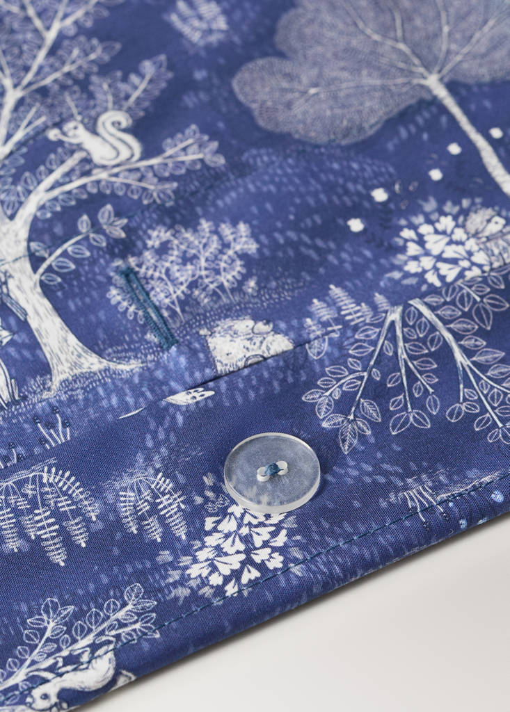 Percale cotton duvet cover Single bed — Blue